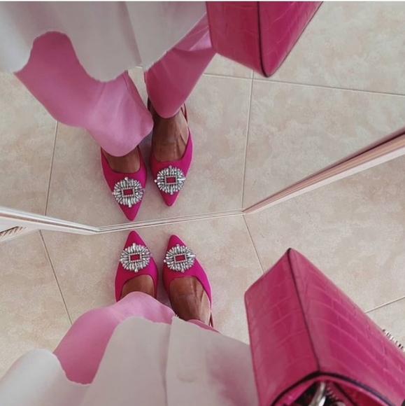 NWT Zara* Rhinestone Slingback Mules Heels - Picture 7 of 9